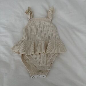 Cream Knit Kids Bodysuit
